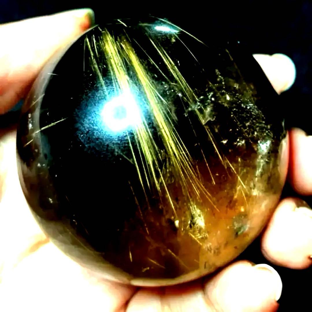 53mm ゴールドルチルクォーツ　金針水晶　パワーストーン