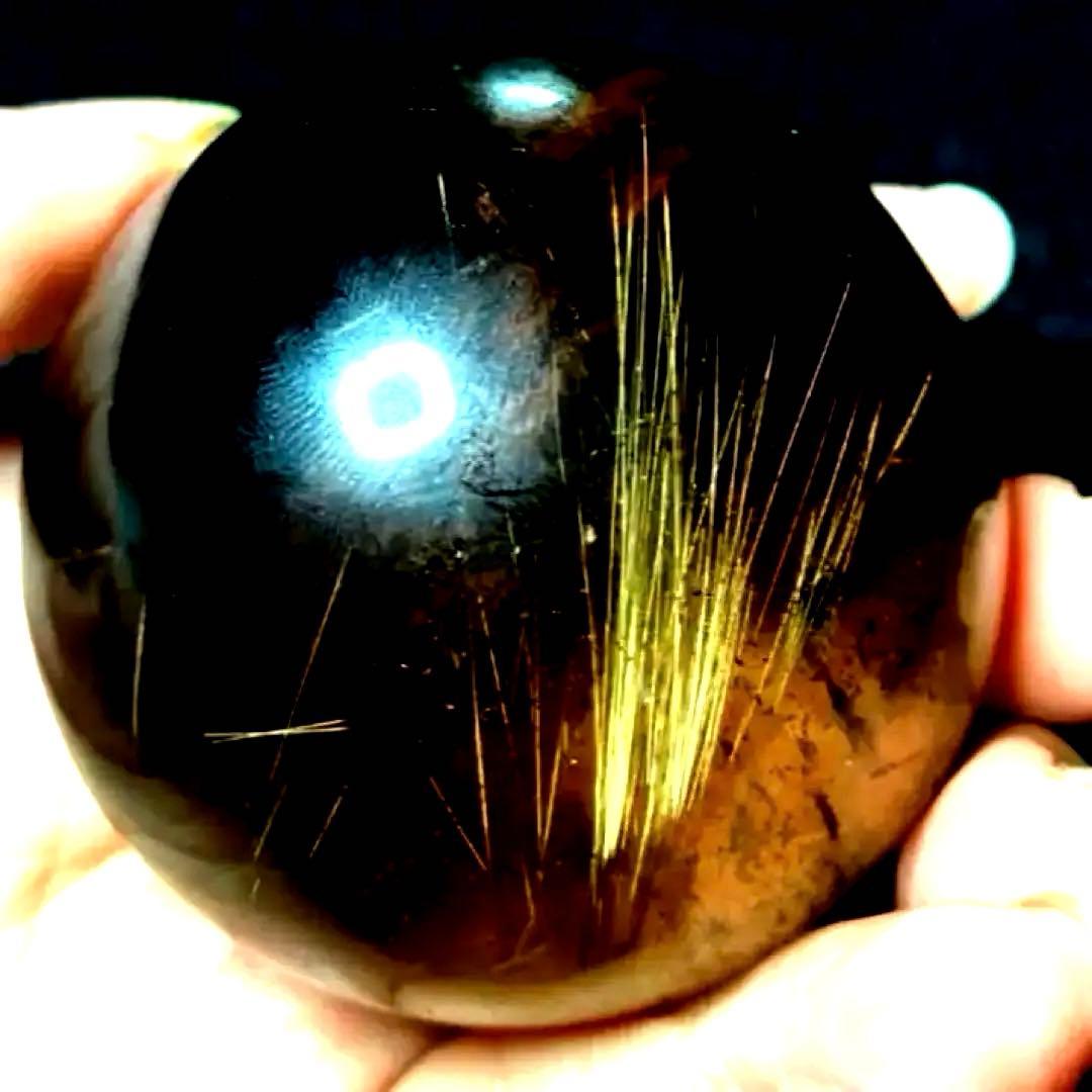 53mm ゴールドルチルクォーツ　金針水晶　パワーストーン