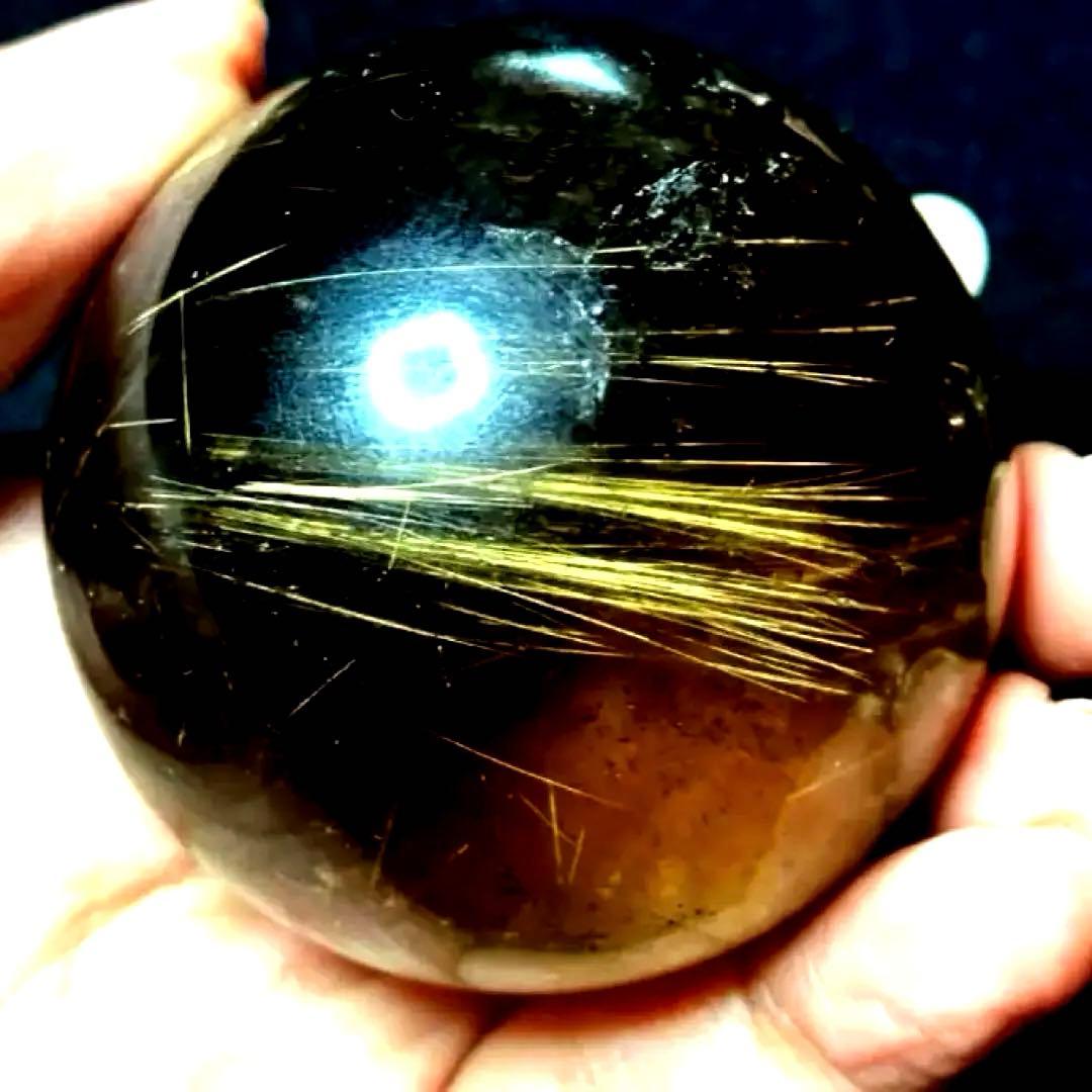 53mm ゴールドルチルクォーツ　金針水晶　パワーストーン