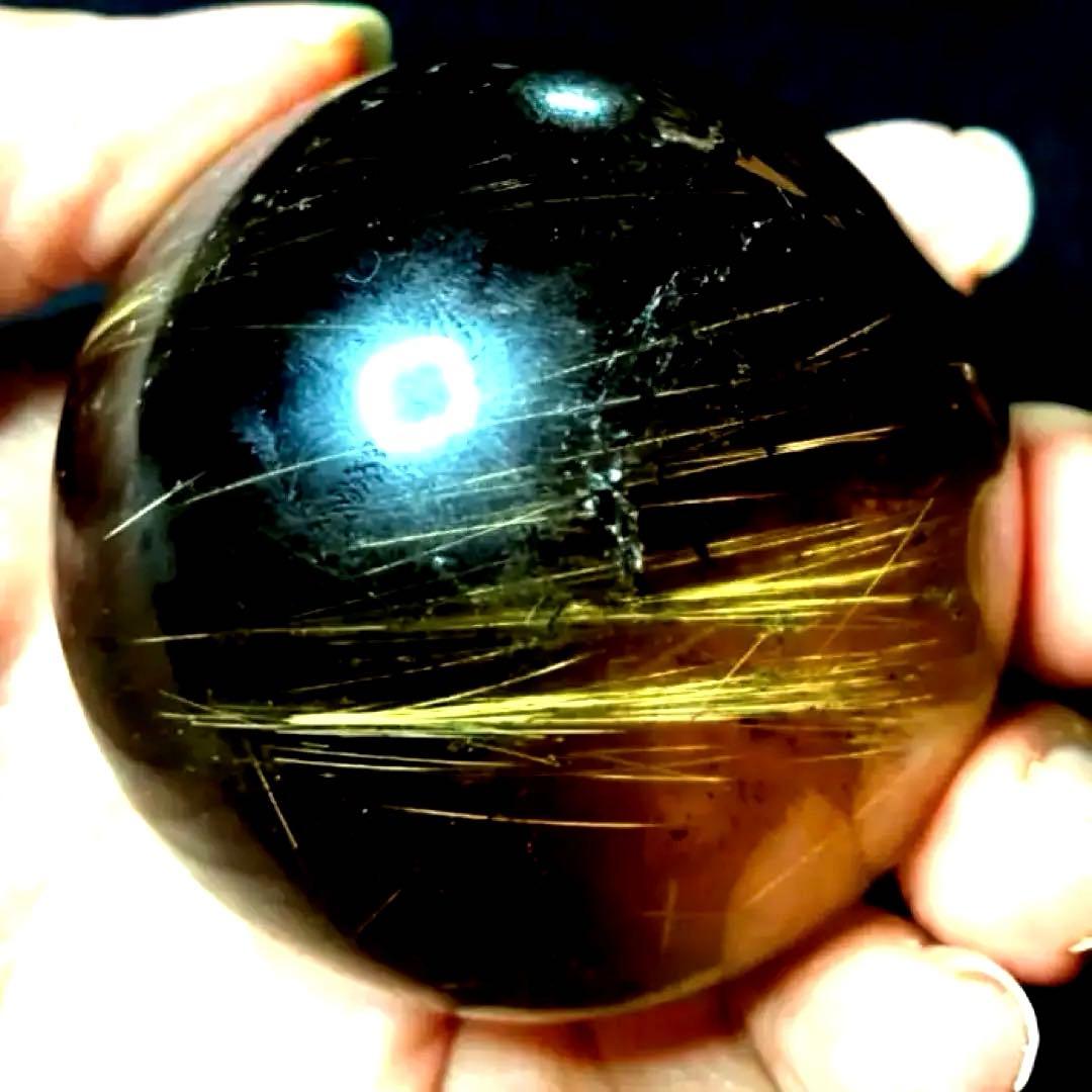 53mm ゴールドルチルクォーツ　金針水晶　パワーストーン