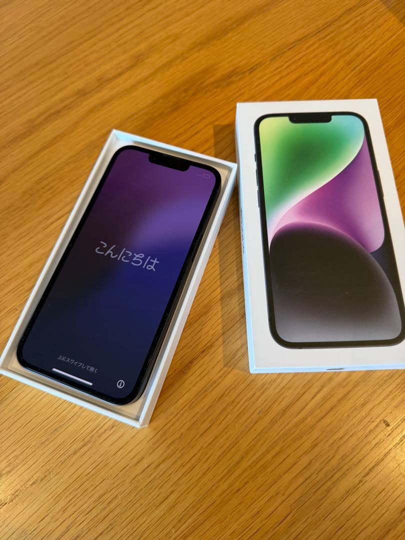 iPhone 14 128GB ミッドナイト 黒 SIMフリー 箱付き 美品