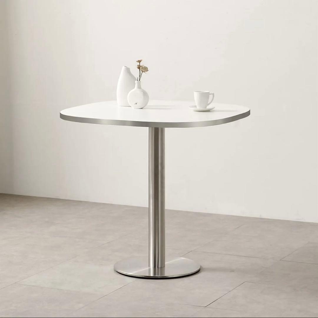 【1/20まで出品】ラウンドスクエアダイニングテーブル 800mm 脚に凹みあり