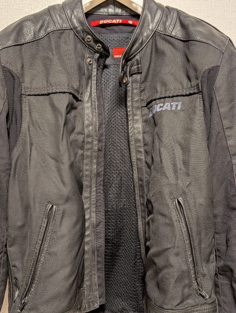 DUCATI ライダースジャケット L ロゴ プロテクター メッシュ ツーリング