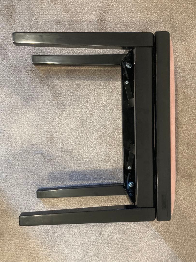 【スペイン・イドラウ社製】甲南 BG-1 ピアノ椅子 黒塗 ピアノ高低自在椅子