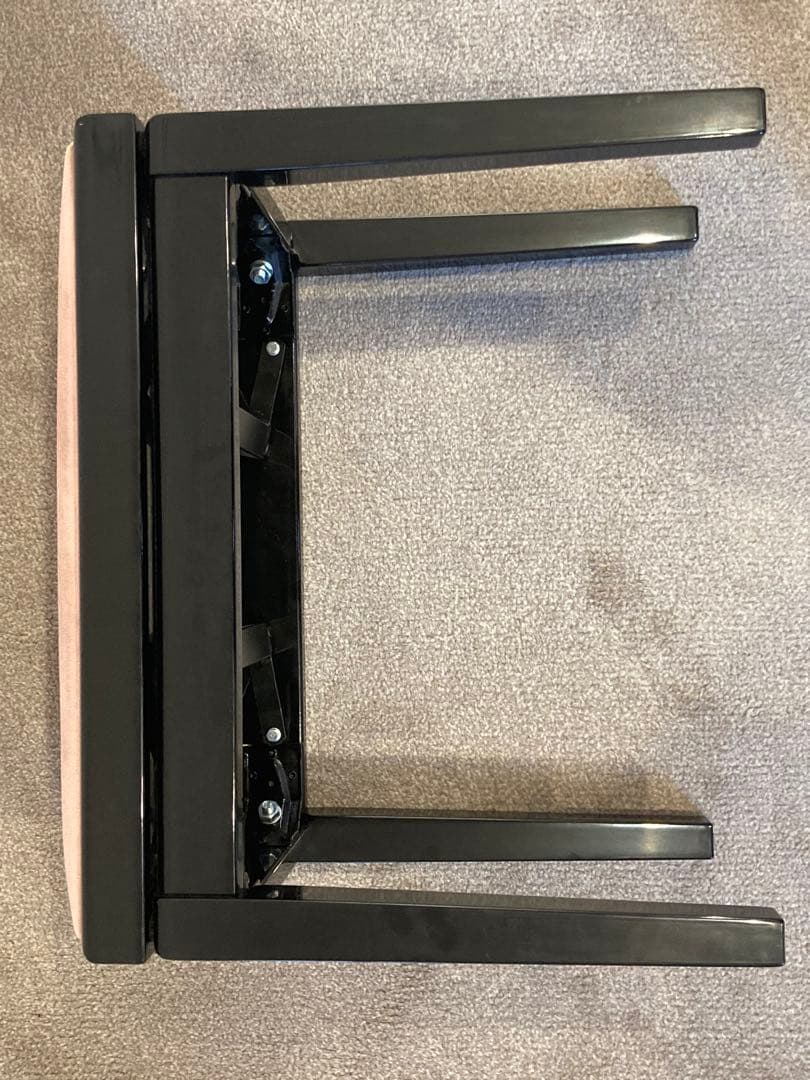 【スペイン・イドラウ社製】甲南 BG-1 ピアノ椅子 黒塗 ピアノ高低自在椅子