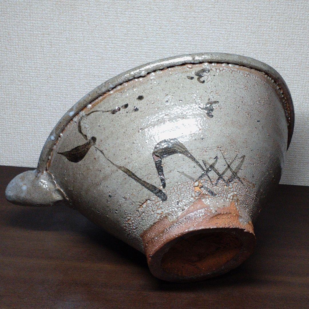 中川自然坊 作 絵唐津 大片口鉢 直径約35.5cm