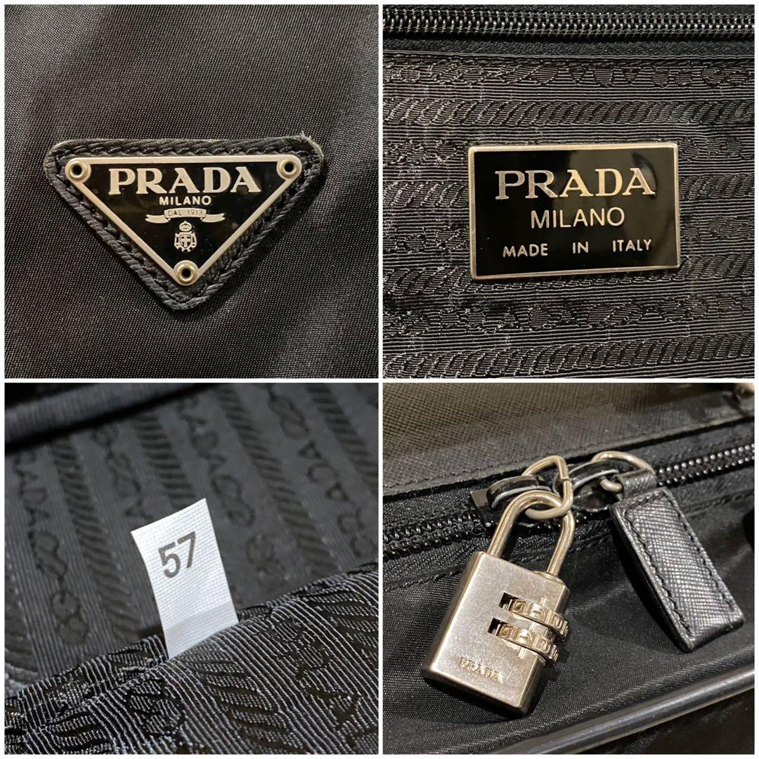 PRADA ビジネスバッグ 三角ロゴ ナイロン×サフィアーノレザー