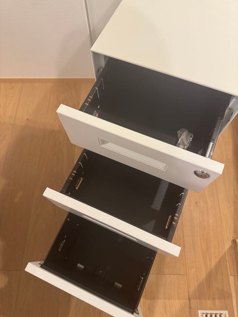 かなでもの　KANADEMONO スリムキャビネットワゴン ホワイト