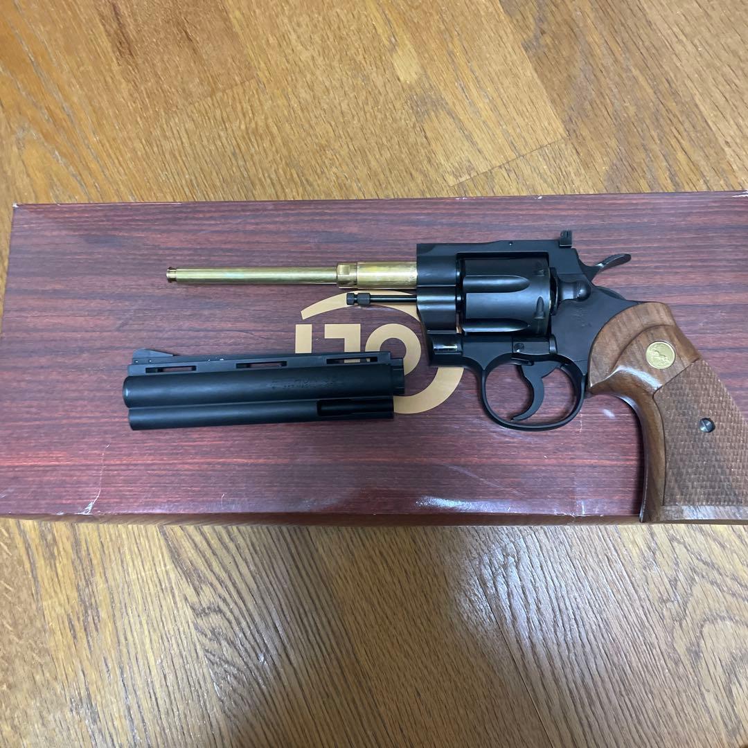 タナカ製コルトパイソン木製グリップペガサス式ガスガン