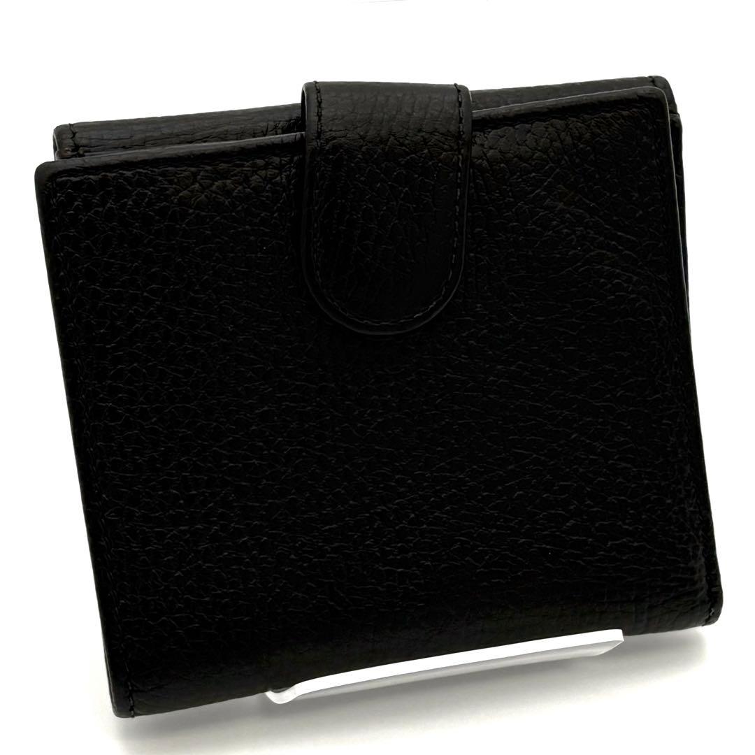 グッチ 折財布 カーフレザー インターロッキングG ブラック 黒 2384