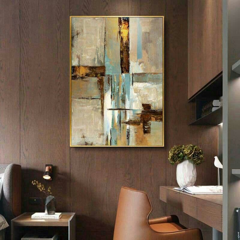 純正な手描きの油絵アメリカの抽象的な装飾画玄関通路の壁画925