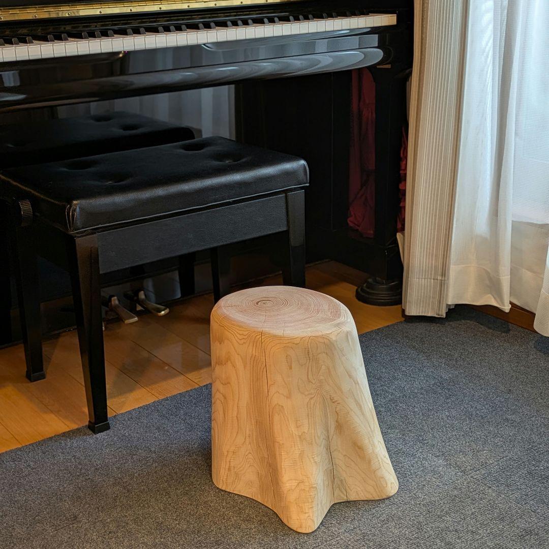 檜　切り株　丸太　椅子　スツール　 高さ約30.5㎝