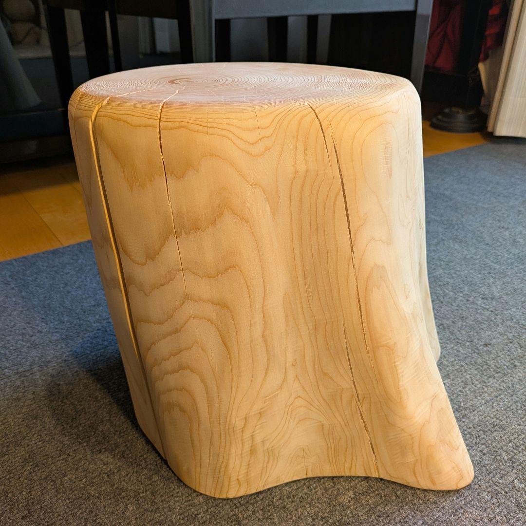 檜　切り株　丸太　椅子　スツール　 高さ約30.5㎝