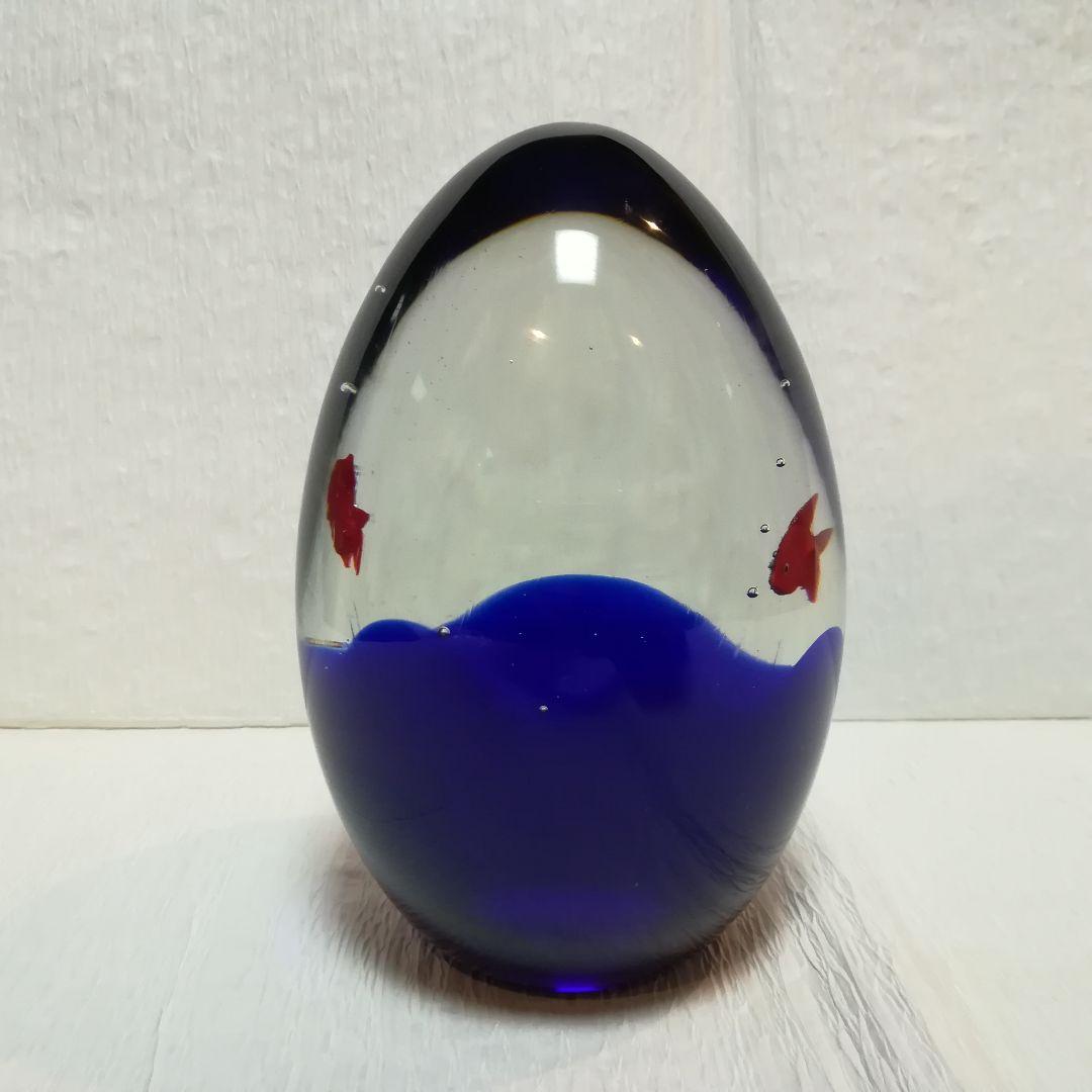 ベネチアングラス　ベネチア　置物　魚　卵形　作家物　一点物　アクアリウム　工芸品