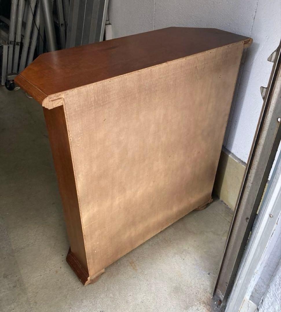 ブラウン木製キャビネット 引き出し付き