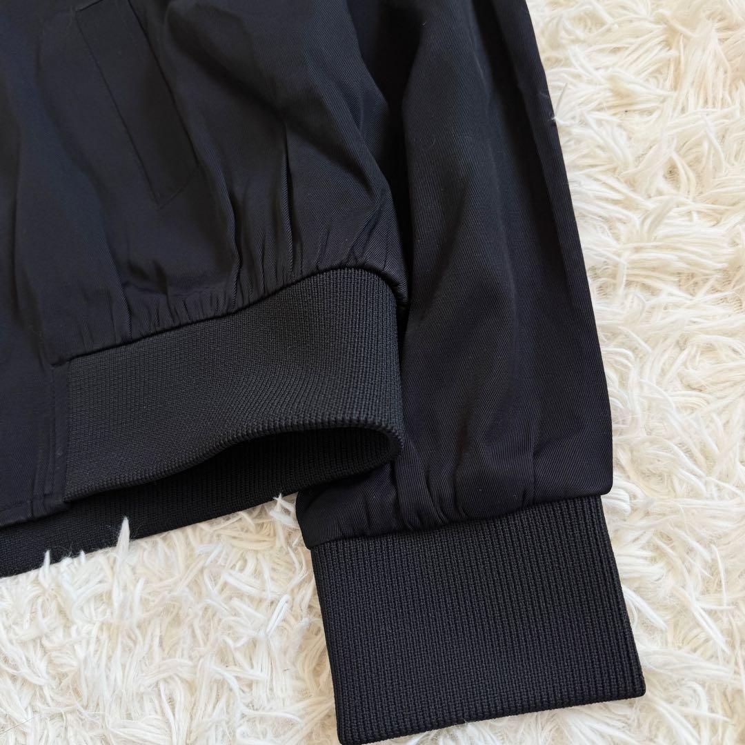 美品　近年モデル　XL　セリーヌ　レーヨン　ブルゾン　トリオンフ刺繍　黒