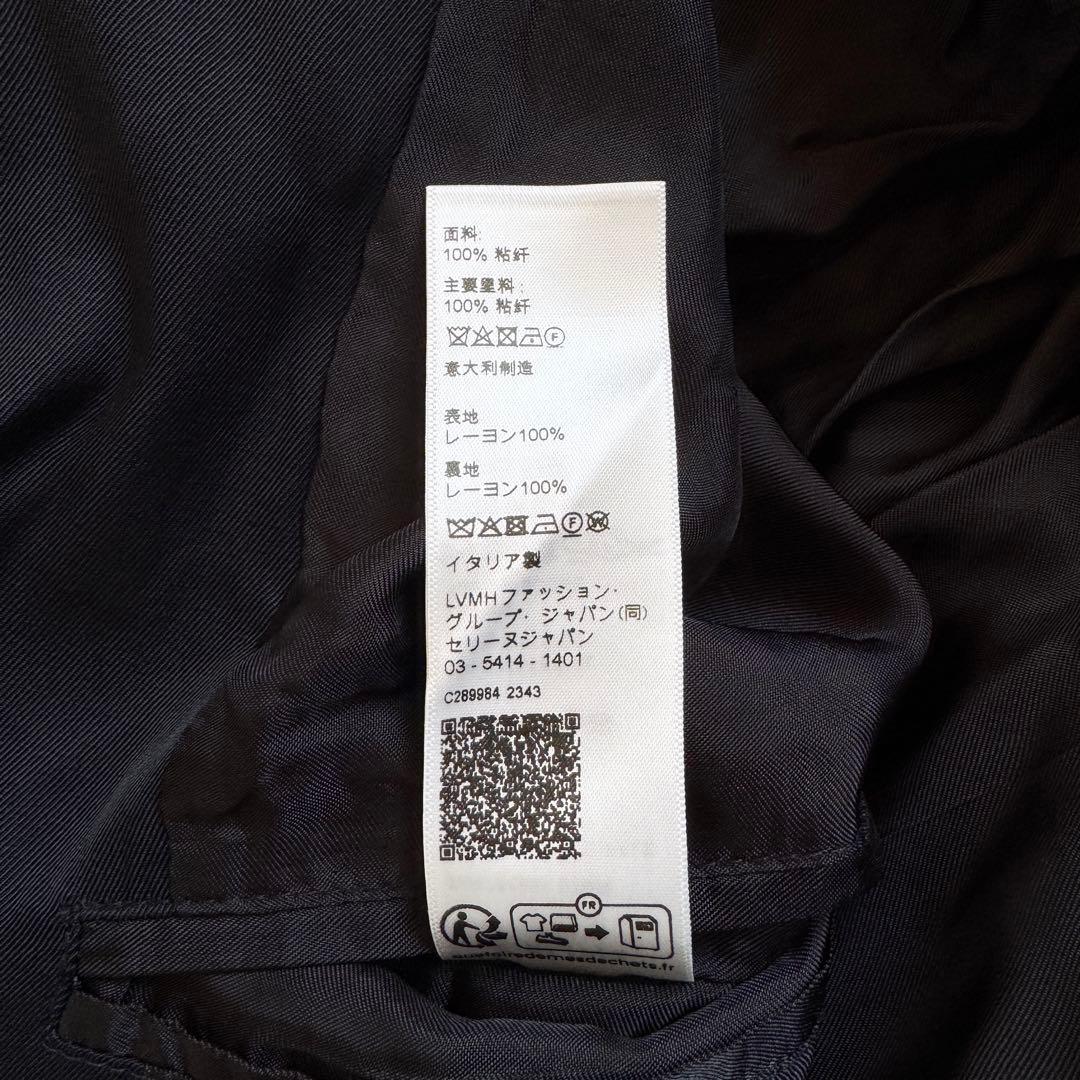 美品　近年モデル　XL　セリーヌ　レーヨン　ブルゾン　トリオンフ刺繍　黒