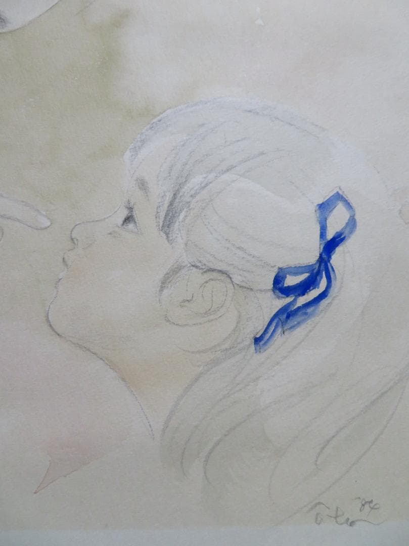 ◆ おおた慶文　「おかあさん」（仮題）  肉筆原画　水彩画 ◆