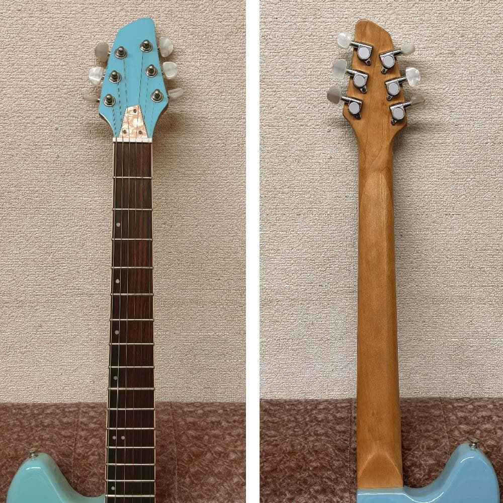 VINTAGE エレキギター ミントブルー系 弾きやすいギターです♪