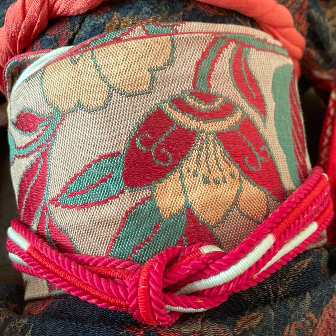 お値下げ美品【工房朋】女の子45cm市松人形森重春幸抱古布着せ替え人形旧家蔵出