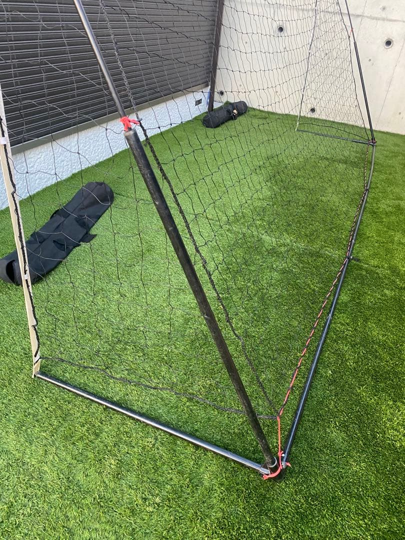クイックプレイ サッカーゴール 4.9m×2.1m 2台セット 重り袋2個付き
