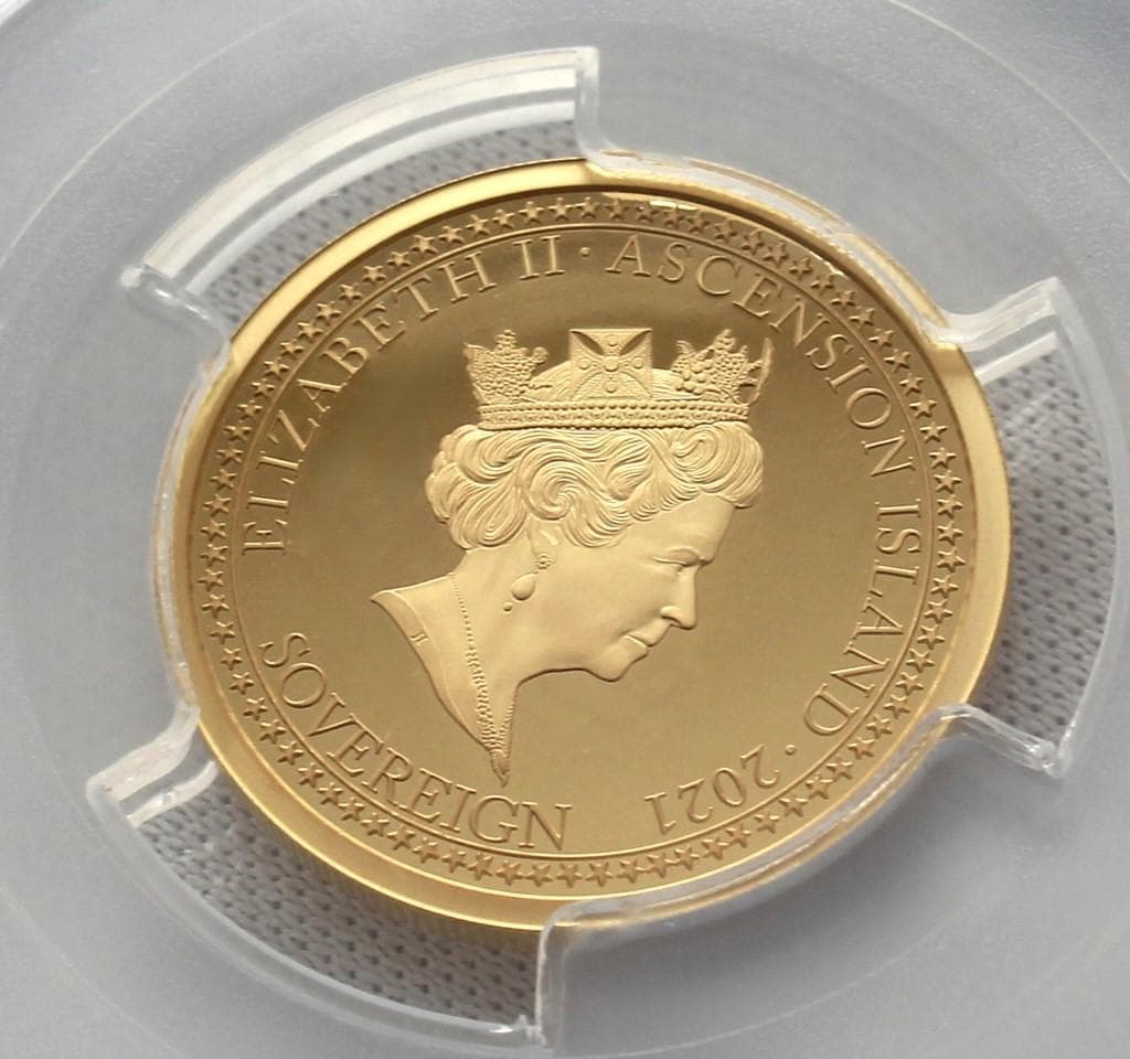 2021年アセンション島 ジョセフ ボノミ ソブリン PCGS PR70DCAM