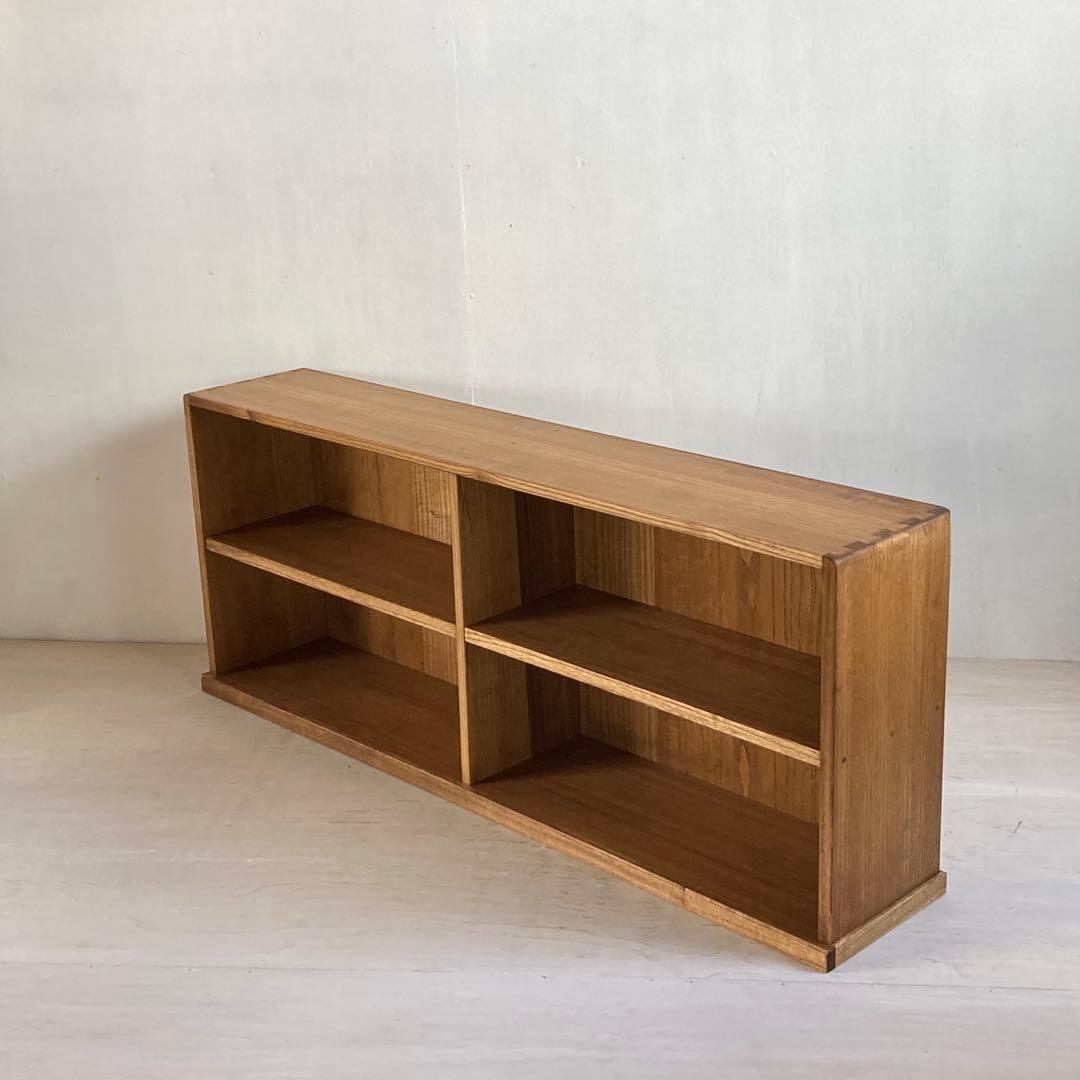 さかな猫 古い木製 オープンラック 木製棚 展示棚 本棚