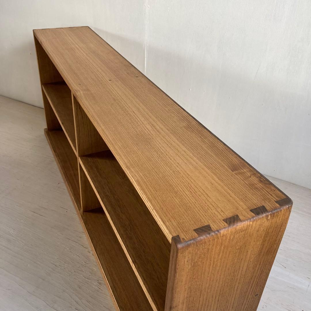 さかな猫 古い木製 オープンラック 木製棚 展示棚 本棚