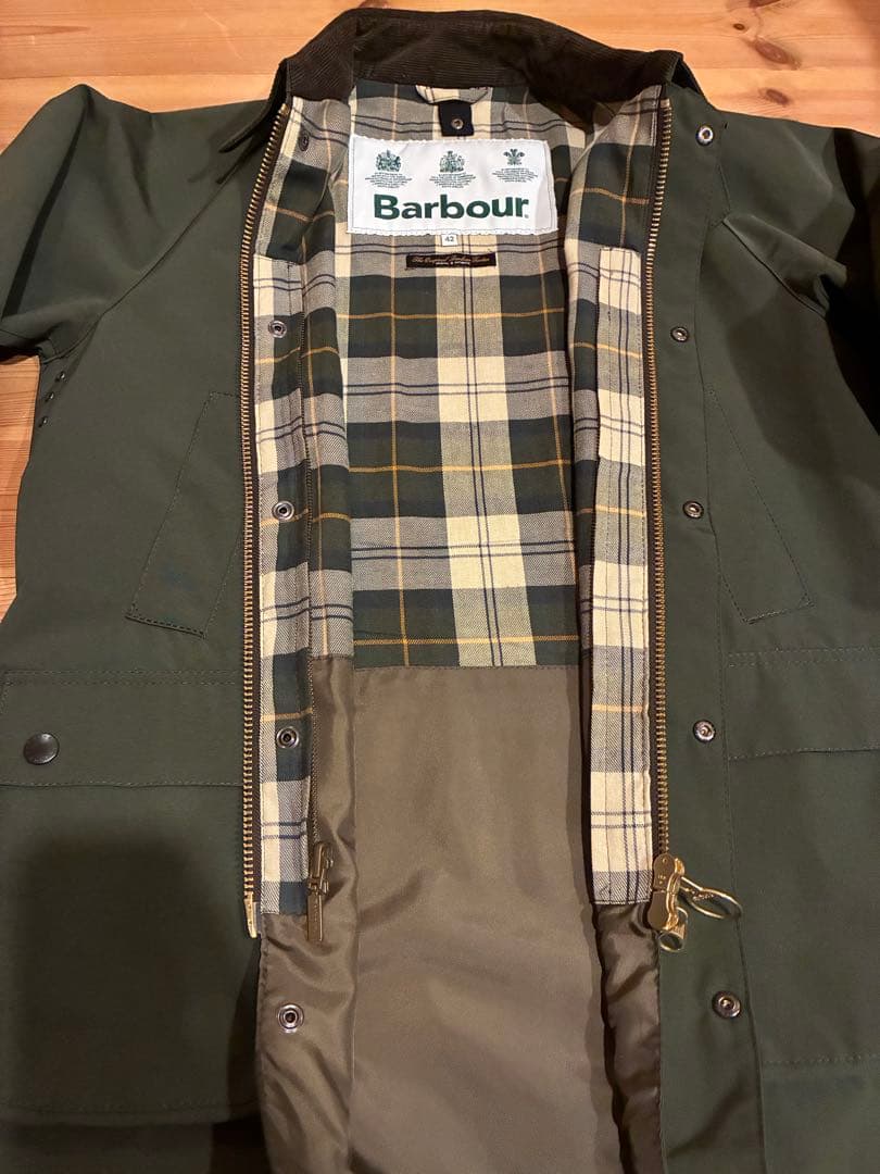 スーパーセール！Barbour オリーブグリーン ビデイル ノンオイル　42