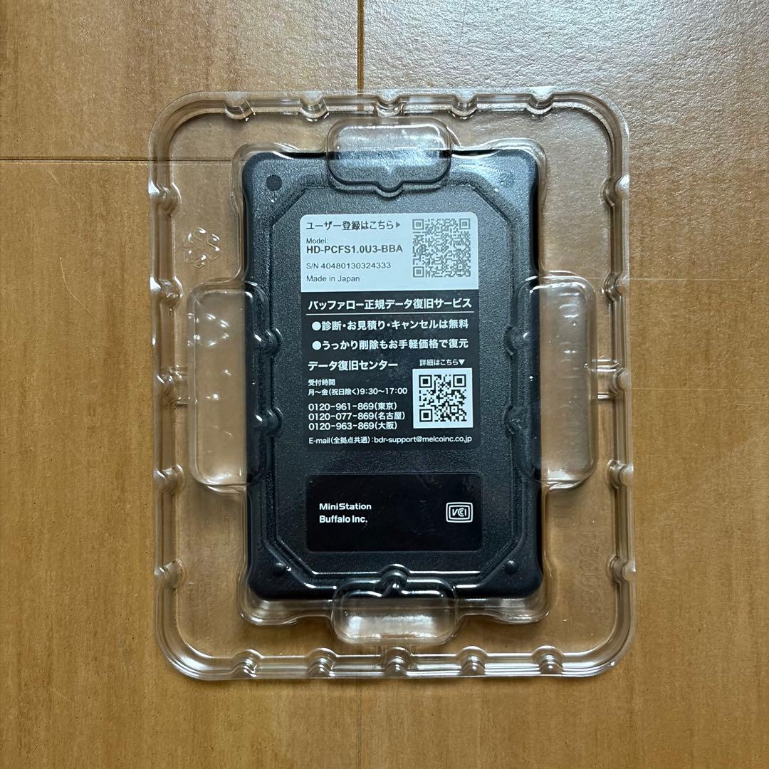 BUFFALO HD-PCFS1.0U3-BBA 1TB ポータブルHDD