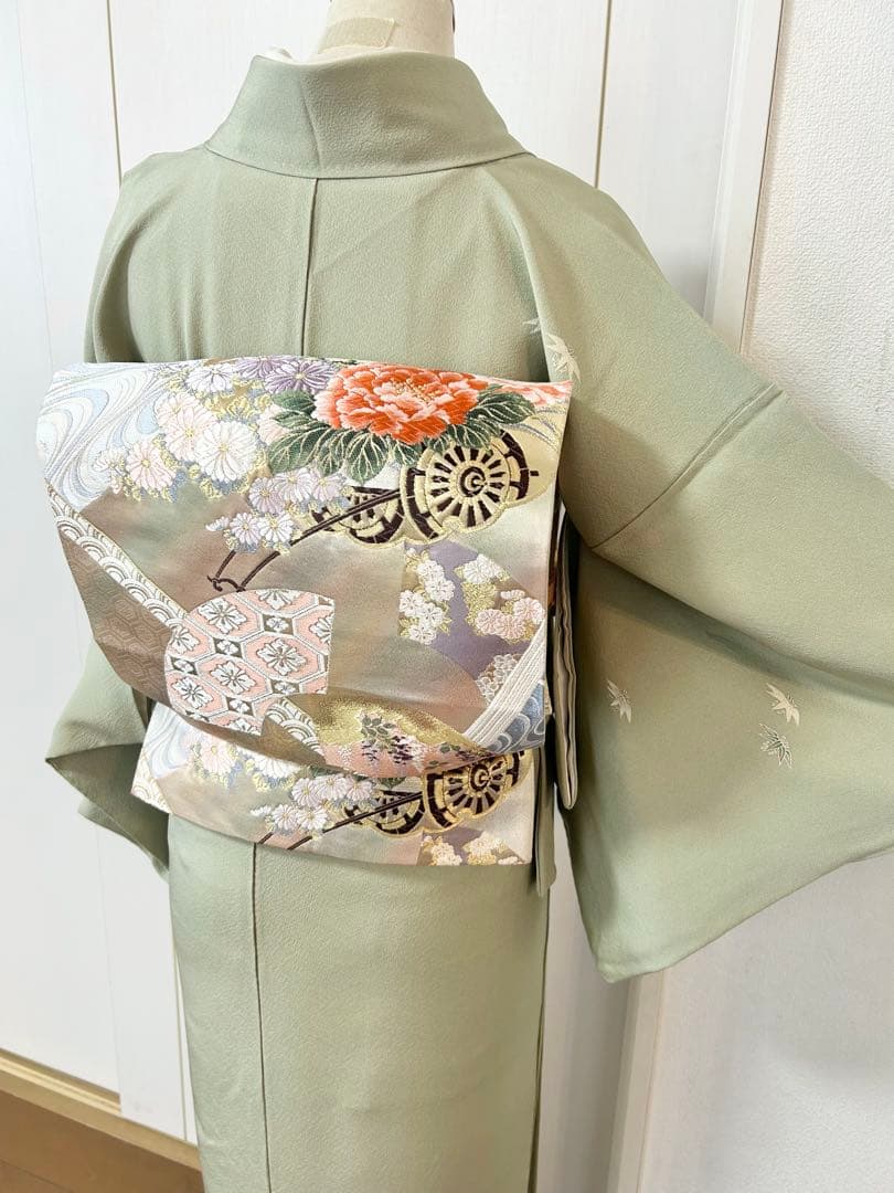 友禅　作家物　落款　正絹訪問着　フルセット4点　入学式　七五三　お宮参り