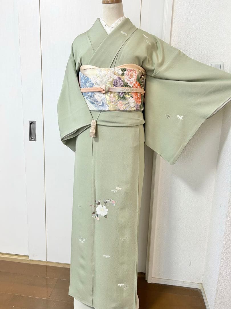 友禅　作家物　落款　正絹訪問着　フルセット4点　入学式　七五三　お宮参り