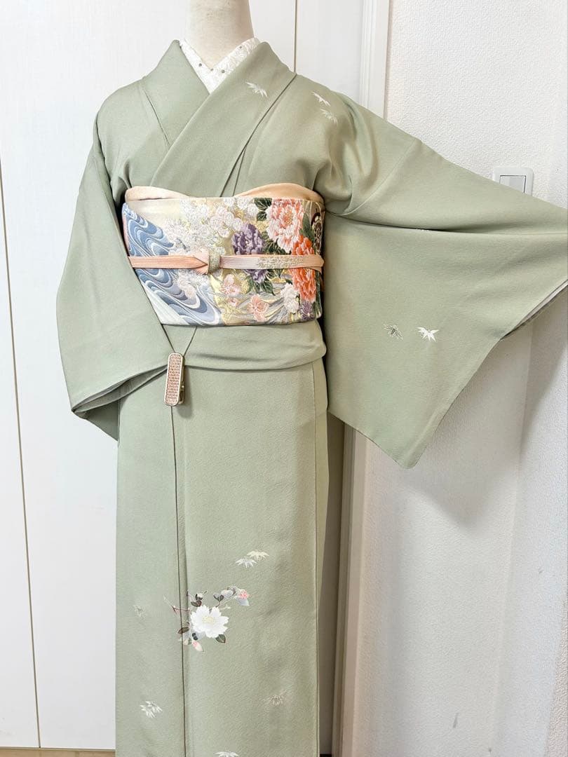 友禅　作家物　落款　正絹訪問着　フルセット4点　入学式　七五三　お宮参り