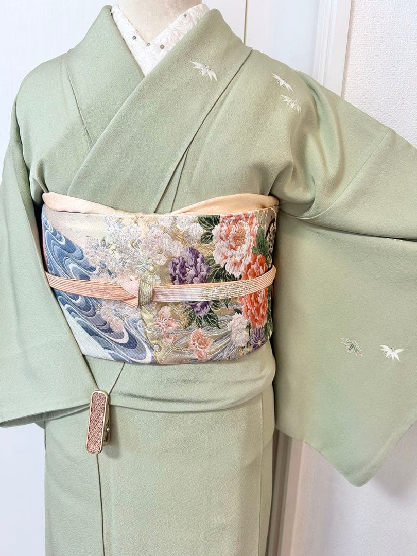 友禅　作家物　落款　正絹訪問着　フルセット4点　入学式　七五三　お宮参り