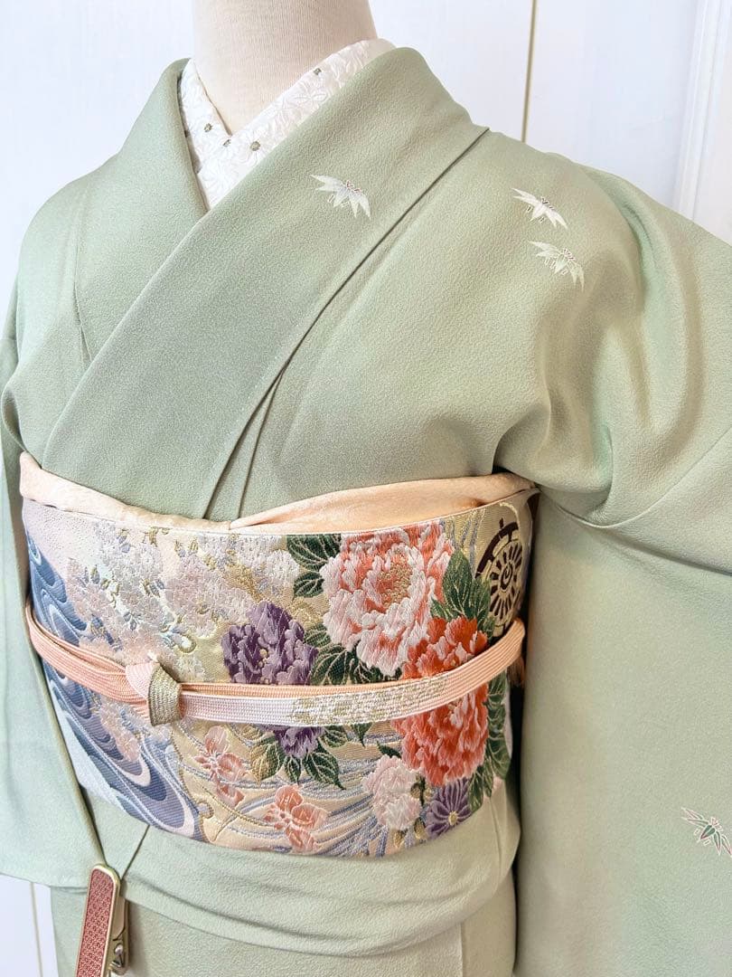 友禅　作家物　落款　正絹訪問着　フルセット4点　入学式　七五三　お宮参り