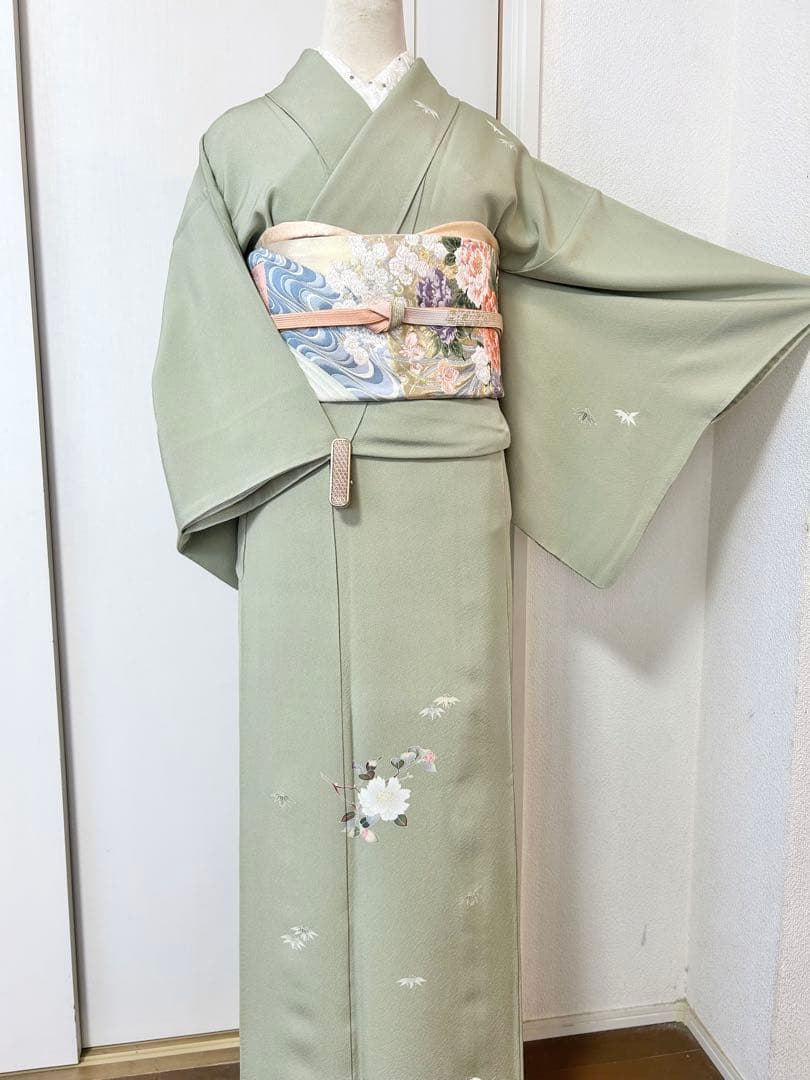 友禅　作家物　落款　正絹訪問着　フルセット4点　入学式　七五三　お宮参り