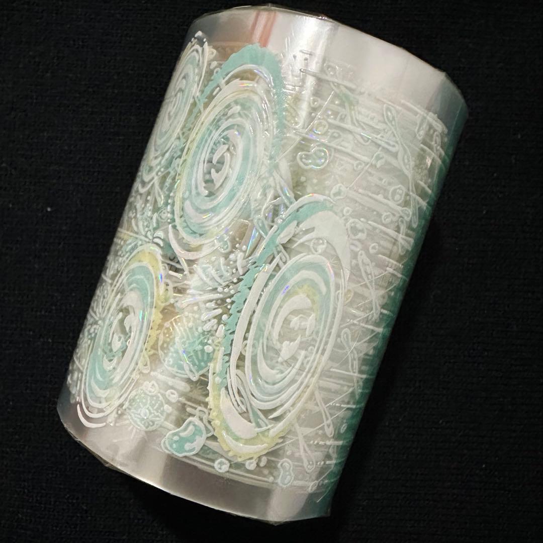 【9063】海外　マステ　3/5/巻　貝殻光マスキングテープ　雨　水滴　さざなみ