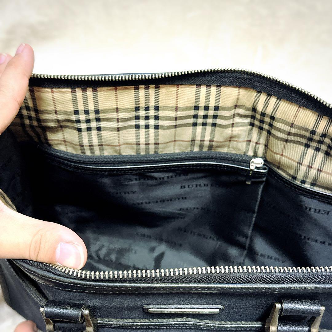 桐*維様 バーバリー ビジネスバッグ ブリーフケース ノバチェック 黒 A4 自