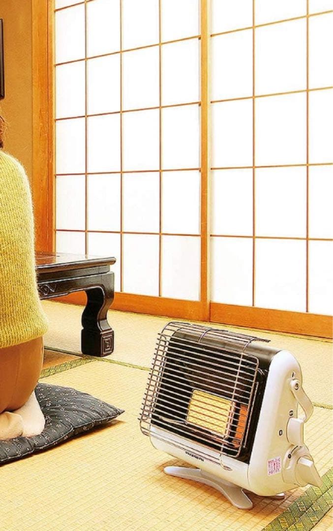 IwatanI スタンド式ストーブ 高温注意 ガード付き