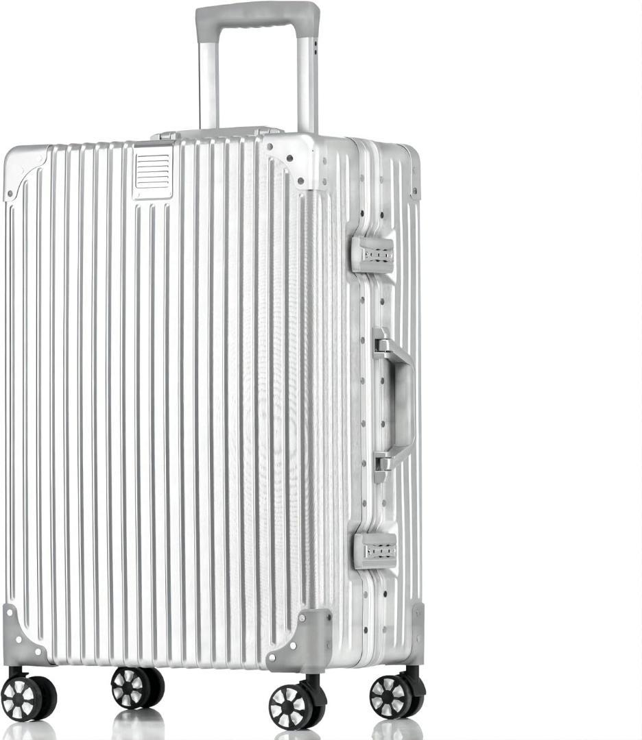 XL❤️大容量 スーツケース アルミフレーム シルバー 大容量 長期 旅行 出張