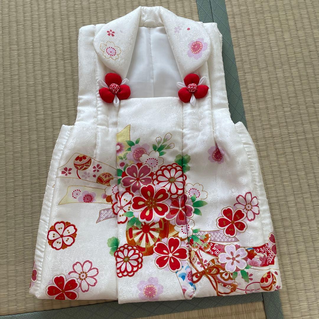 七五三　赤色　正絹　着物　3歳用　京ひめ