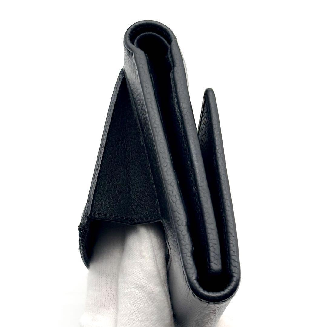 【超極美品✨】シャネル 財布 デカココ キャビア 三つ折 付属有