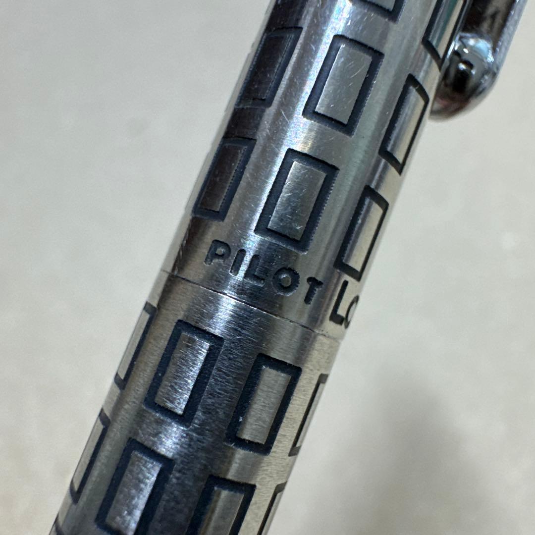 珍品 廃盤 PILOT パイロット ローリート ボールペン 水性 格子 蝕刻