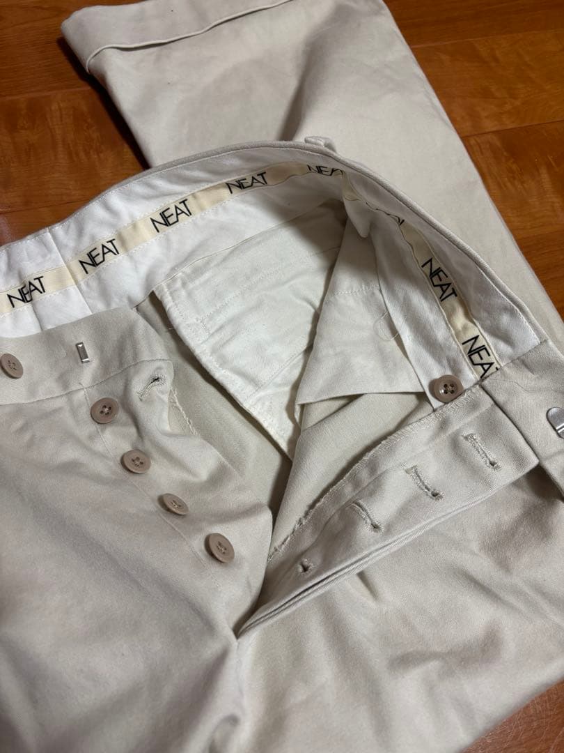 定番NEATニート タック チノ パンツ チノパン
