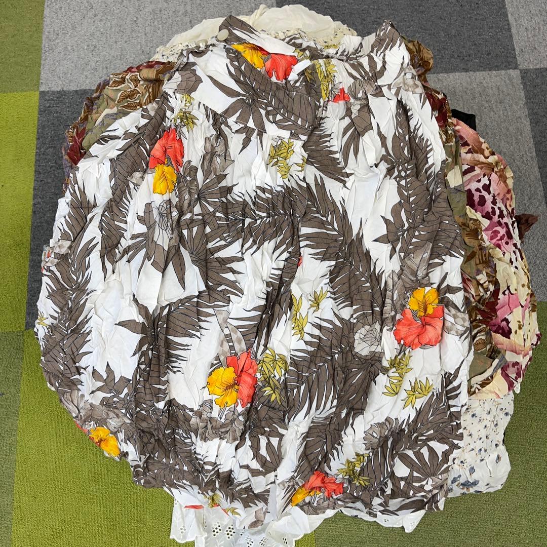 ^*^様 2 ユーロ古着　柄スカートミックス60着セットまとめ売りレディース