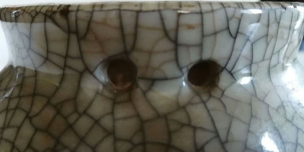 大河内焼　ヒビ焼き風炉