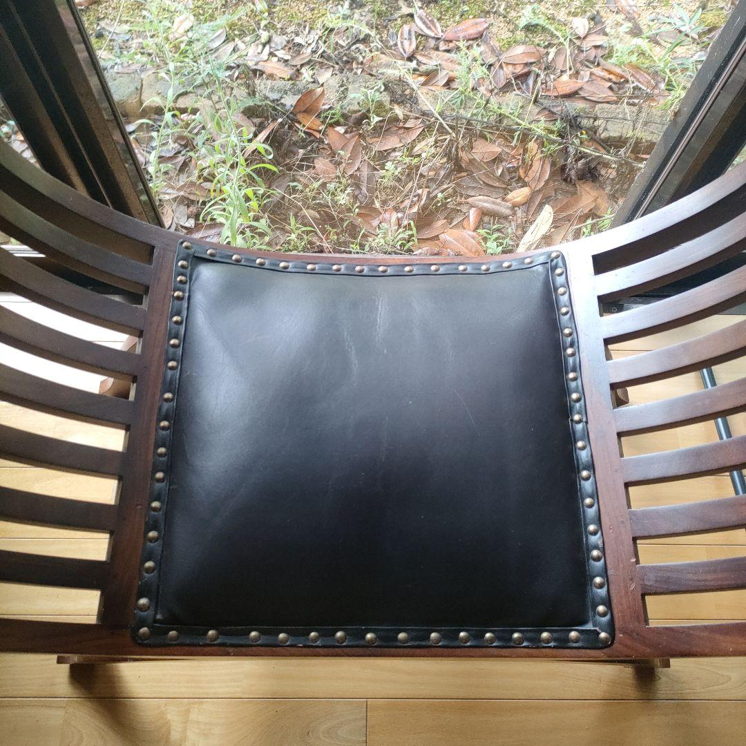 カルティニチェア 本革シート 椅子 バリ家具 アジア家具 スツール チェア