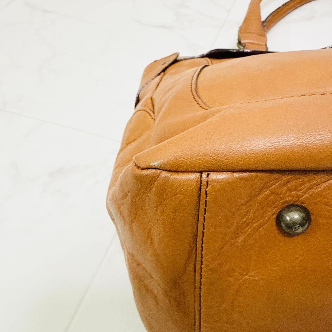 チーコ　ダコタDakota トートバッグ　レザー　革　ハンドバッグ　茶