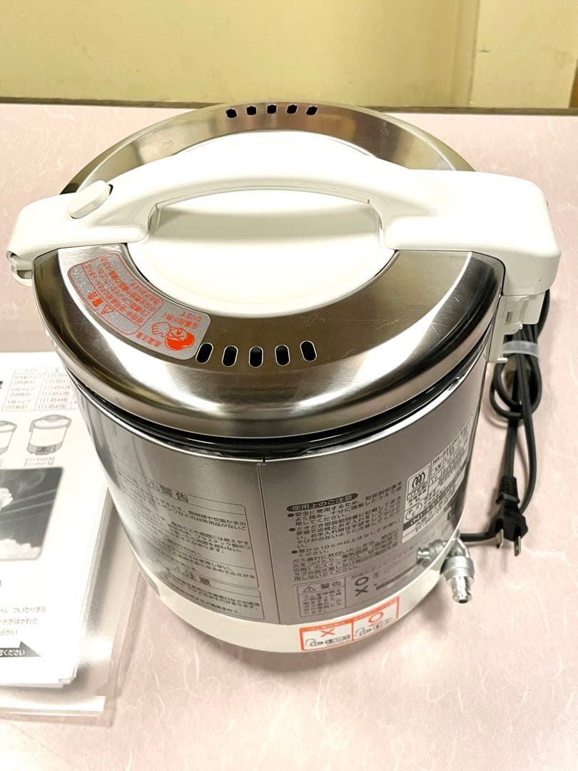 08740 （訳あり）5合保温ジャー予約タイマー都市ガスリンナイガス炊飯器