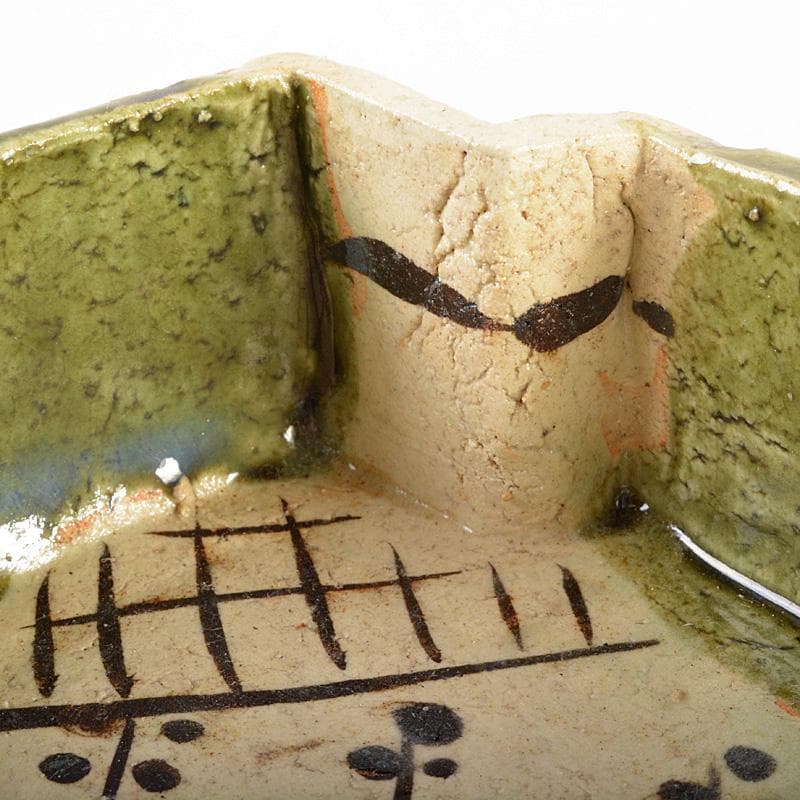 北大路魯山人作　織部焼　向付　共箱　D　R5335